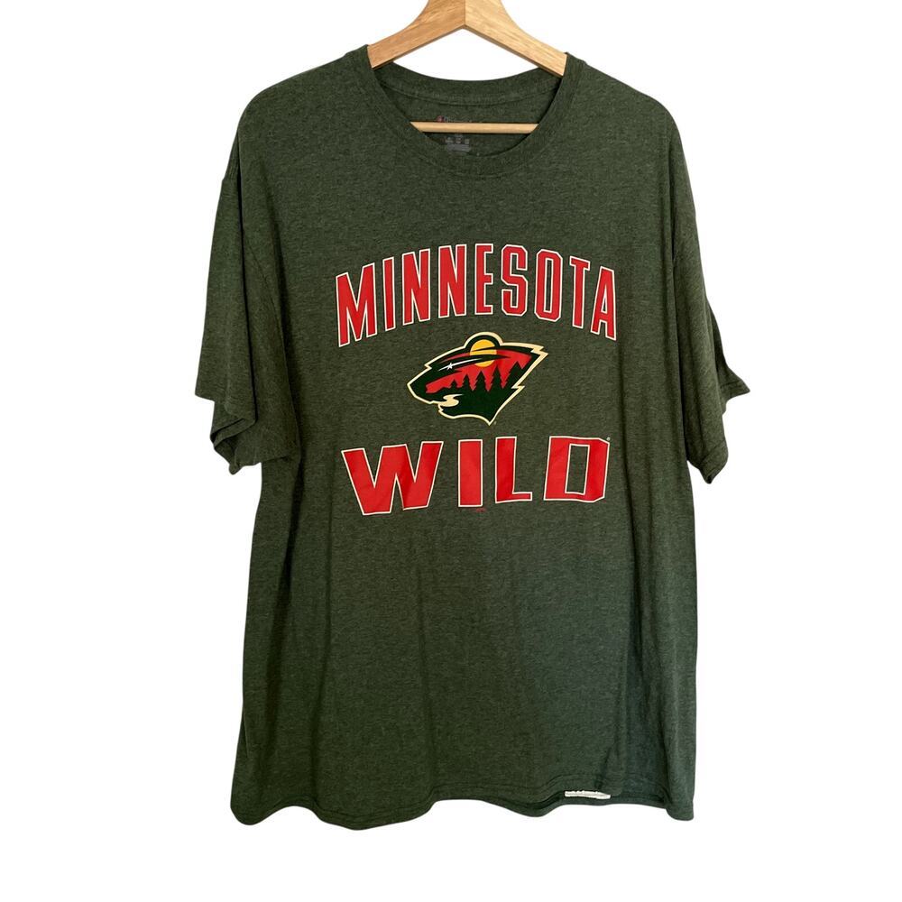 Minnesota Wild Champions green short sleeved t-shirt men's size 2XL activewear‎